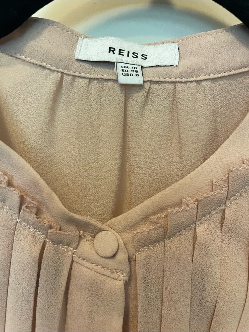 REISS Handen Pleated Blouse UK 10 / US 6 $239 - Picture 7 of 9